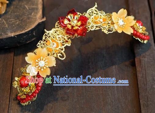 Chinese Handmade Ancient Hair Accessories Ancient Hanfu Hair Coronet Hairpins for Women