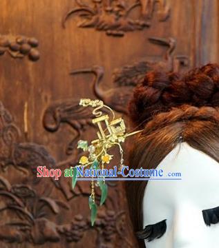 Chinese Handmade Ancient Hair Accessories Ancient Hanfu Hair Clip Tassel Hairpins for Women