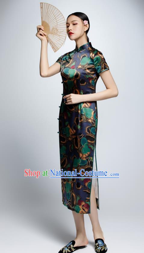 Chinese Traditional Silk Cheongsam China National Costume Qipao Dress for Women