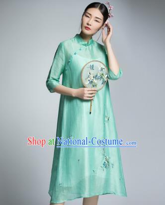 Chinese Traditional Tang Suit White Woolen Blouse China National Upper Outer Garment Cheongsam Shirt for Women