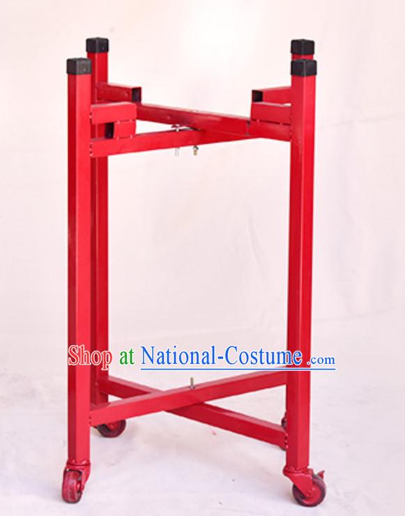 Traditional Handmade Wooden Drum Cart Drum Stand