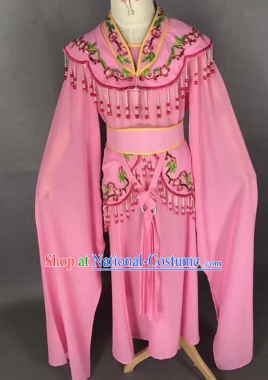 Chinese Ancient Peking Opera Children Pink Dress Traditional Beijing Opera Diva Costumes for Kids