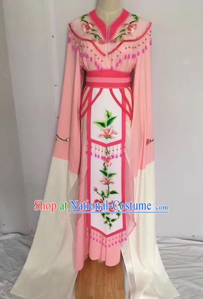 Traditional Chinese Peking Opera Princess Fairy Pink Dress Beijing Opera Diva Costume for Adults