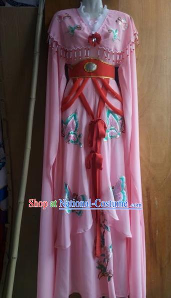 Chinese Beijing Opera Nobility Lady Dress Ancient Princess Pink Costume for Adults