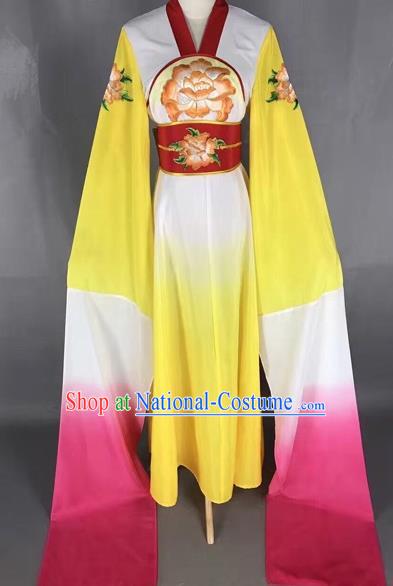 Chinese Traditional Peking Opera Water Sleeve Dress Ancient Princess Embroidered Costume for Adults