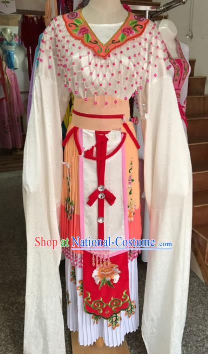 Chinese Ancient Princess Orange Costume Traditional Beijing Opera Diva Dress for Adults