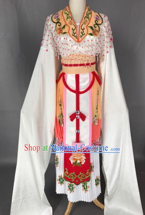 Chinese Ancient Princess Yellow Costume Traditional Beijing Opera Diva Dress for Adults