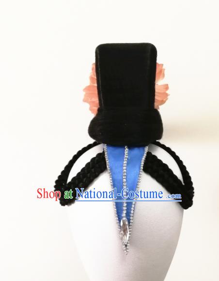 Chinese Traditional Folk Dance Wig and Hair Accessories Classical Dance Headwear for Women