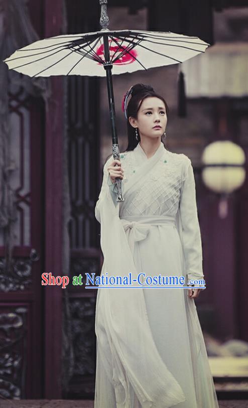 Chinese Ancient Peri Costume Traditional Hanfu Dress Swordswoman Clothing for Women