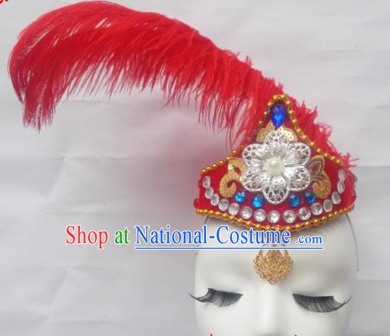 Chinese Traditional Classical Dance Hair Accessories Uyghur Folk Dance Headwear for Women