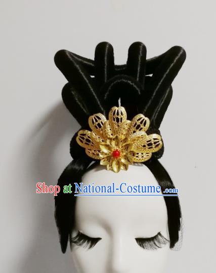 Chinese Traditional Classical Dance Folk Dance Wig and Hair Accessories for Women