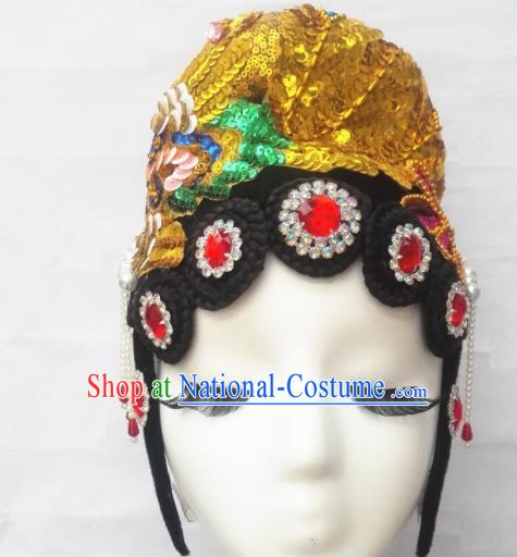 Chinese Traditional Classical Dance Hair Accessories Folk Dance Headwear for Women