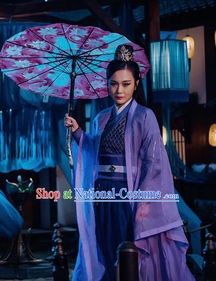 Chinese Ancient Female Assassin Hanfu Dress Ancient Swordswoman Costumes for Women