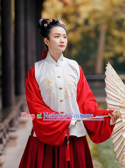 Chinese Ancient Palace Lady Hanfu Han Dynasty Imperial Concubine Queen Embroidered Historical Costumes