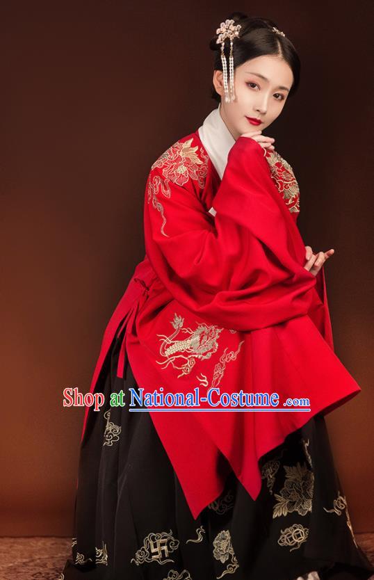 Chinese Ancient Palace Lady Hanfu Han Dynasty Imperial Concubine Queen Embroidered Historical Costumes