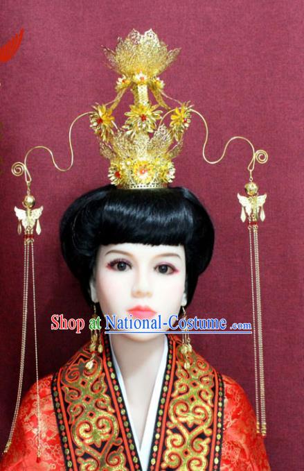 Chinese Handmade Queen Phoenix Hairpins Ancient Imperial Consort Hair Accessories for Women