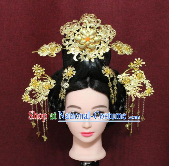 Chinese Handmade Princess Hairpins Ancient Phoenix Coronet Hair Accessories for Women