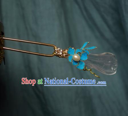 Chinese Handmade Princess Spray Jade Hairpins Ancient Hair Clip Hair Accessories for Women