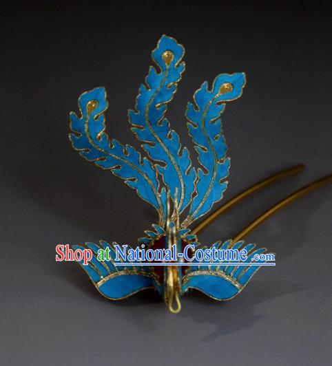 Chinese Handmade Hair Accessories Hanfu Phoenix Hairpins Ancient Flowers Hair Clip for Women