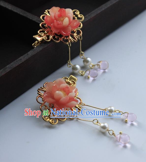 Chinese Ancient Hair Accessories Flowers Hair Claws Hanfu Handmade Hairpins for Women