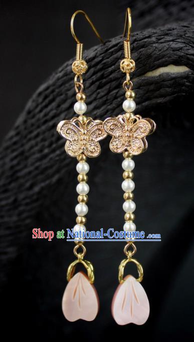 Top Grade Chinese Jewelry Accessories Wedding Hanfu Butterfly Earrings for Women