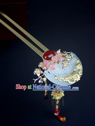 Chinese Ancient Handmade Hanfu Jade Hair Clip Hairpins Hair Accessories for Women