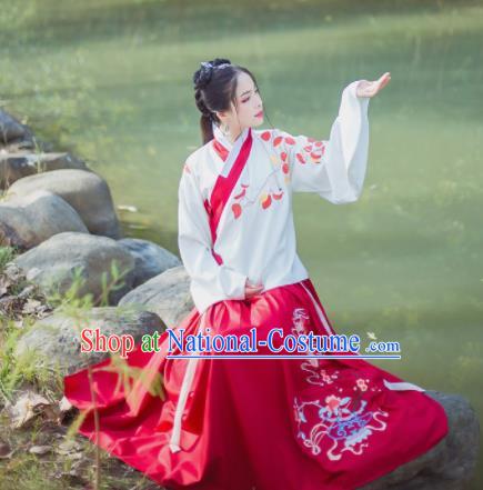 Chinese Ancient Hanfu Dress Traditional Ming Dynasty Princess Costume for Women