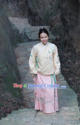 Chinese Ancient Princess Hanfu Dress Ming Dynasty Embroidered Costume for Rich Women