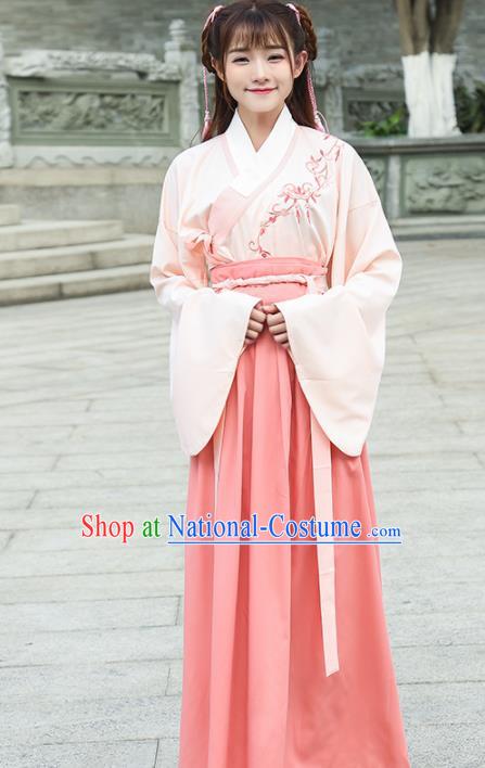 Chinese Traditional Ming Dynasty Nobility Lady Costume Ancient Embroidered Hanfu Dress for Women