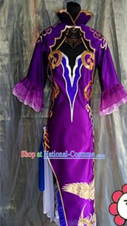 Asian Chinese Cosplay Peri Costume Ancient Swordswoman Dress for Women