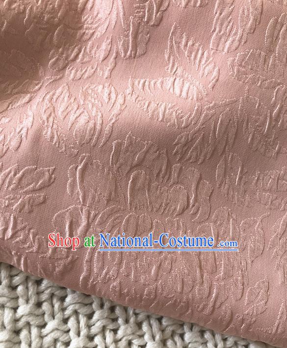 Asian Chinese Traditional Fabric Classical Pattern Pink Brocade Cloth Silk Fabric