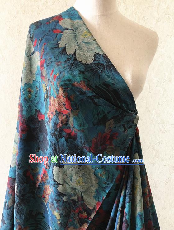 Asian Chinese Traditional Fabric Classical Printing Pattern Brocade Cheongsam Cloth Silk Fabric