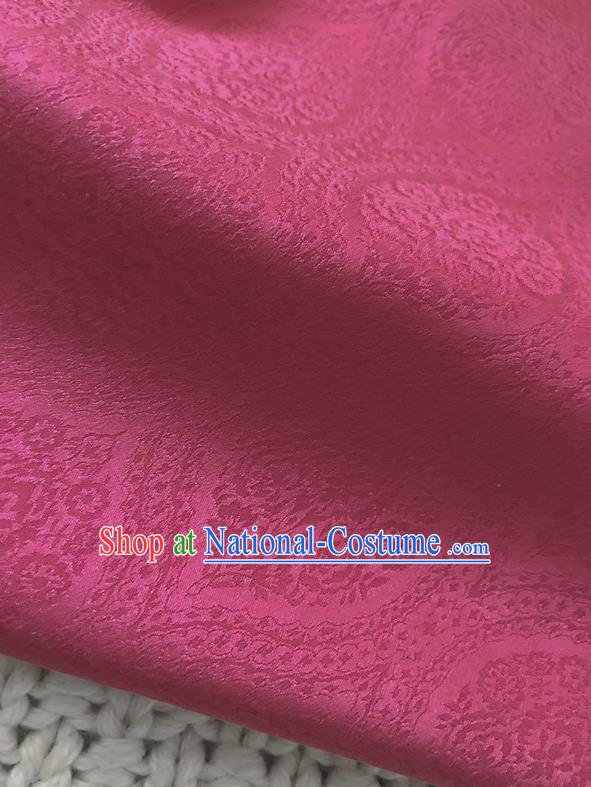 Asian Chinese Traditional Fabric Classical Pattern Rosy Brocade Cheongsam Cloth Silk Fabric