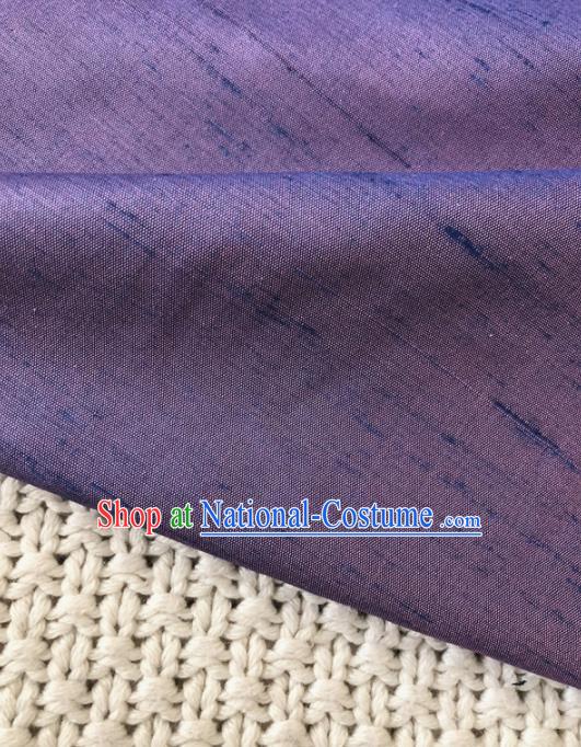 Asian Chinese Traditional Fabric Classical Pattern Purple Brocade Cheongsam Cloth Silk Fabric