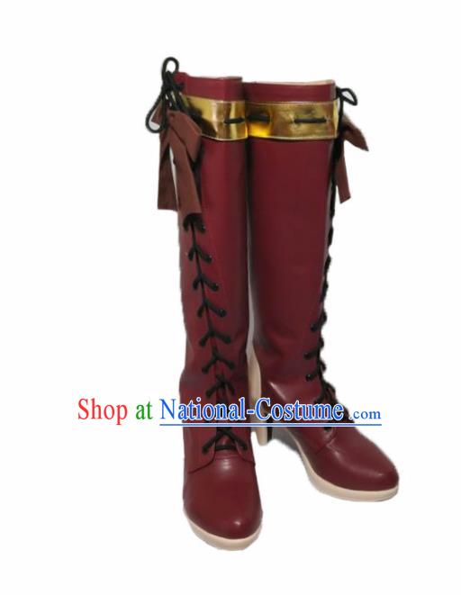 Asian Chinese Cosplay Shoes Cartoon Long Boots for Women