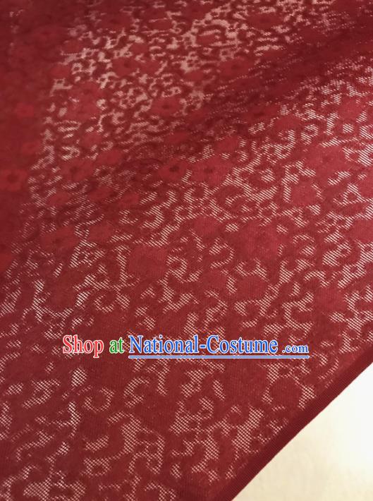 Asian Chinese Traditional Silk Fabric Royal Pattern Red Brocade Cheongsam Embroidered Cloth Silk Fabric