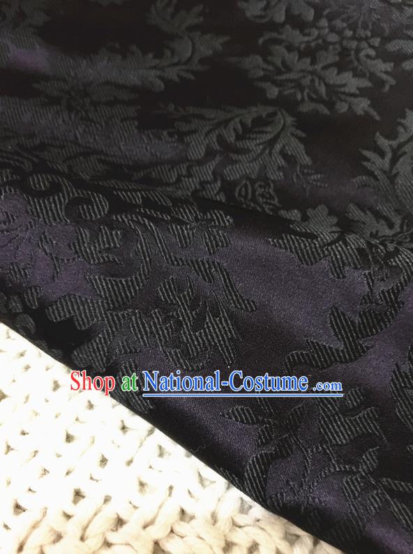 Asian Chinese Traditional Purple Silk Fabric Royal Pattern Brocade Cheongsam Cloth Silk Fabric