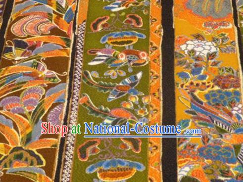 Chinese Traditional Flower Silk Fabric Brocade Embroidered Fabric Dress Material