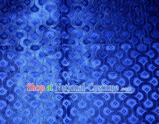 Chinese Traditional Royalblue Silk Fabric Tang Suit Brocade Cheongsam Classical Pattern Cloth Material Drapery