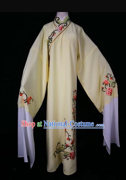 Chinese Traditional Beijing Opera Scholar Yellow Robe Peking Opera Niche Costume for Adults