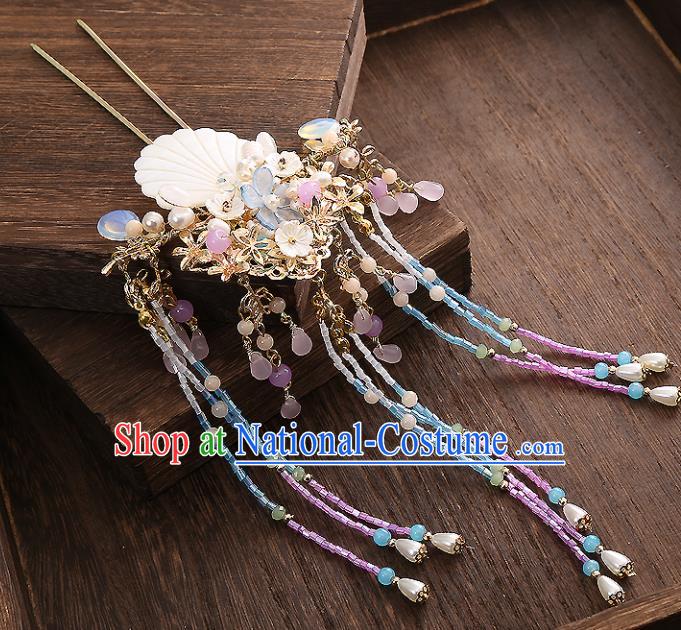 Top Chinese Traditional Hair Accessories Ancient Classical Palace Shell Hairpins for Women