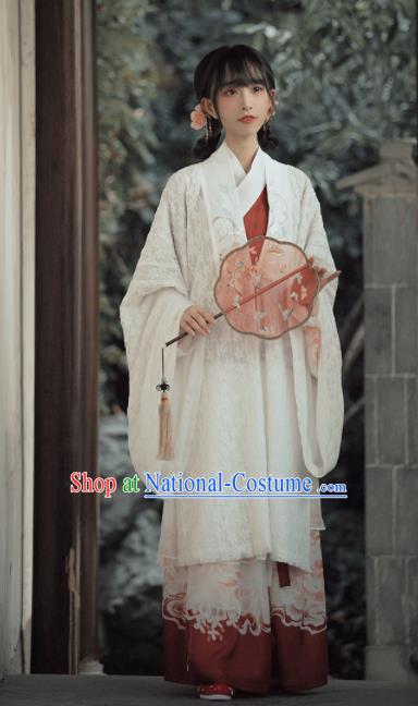 Chinese Traditional Ming Dynasty Palace Princess Replica Costumes Ancient Peri Hanfu Dress for Women