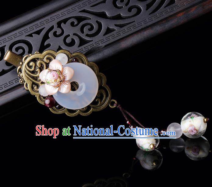 Chinese Traditional Hair Accessories National Hanfu Jade Hair Stick for Women