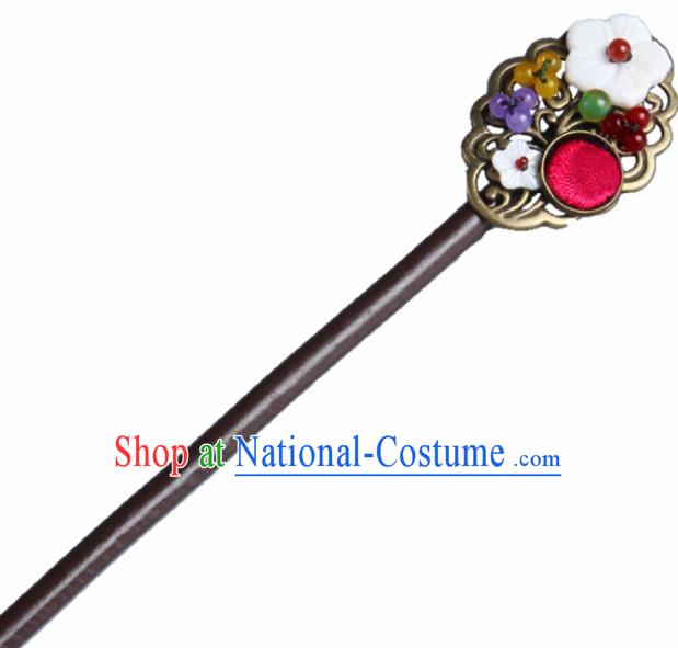 Chinese Traditional Hair Accessories Hair Clip National Hanfu Wood Hairpins for Women