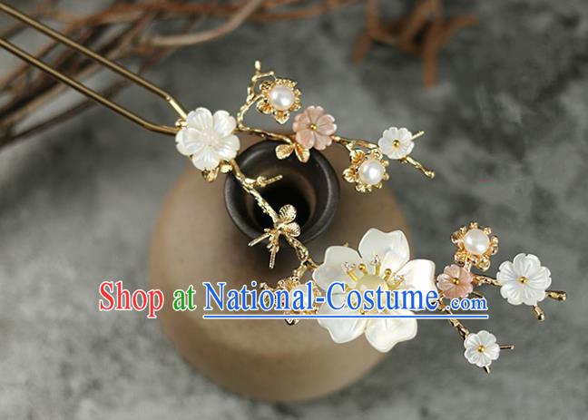 Handmade Chinese Traditional Plum Blossom Hairpins Traditional Classical Hanfu Hair Accessories for Women