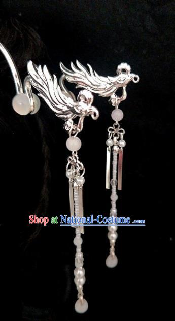 Chinese Ancient Traditional Phoenix Tassel Hairpins Handmade Classical Hair Accessories for Women