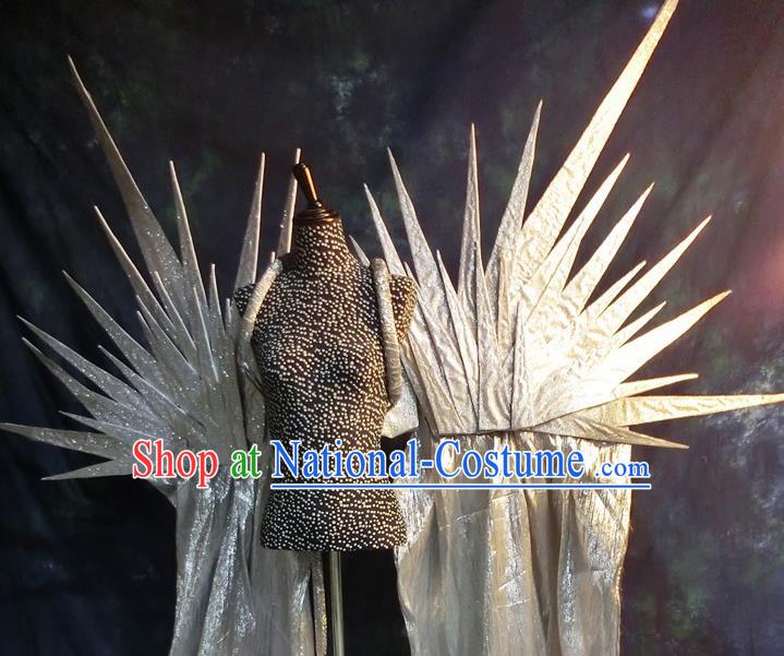 Halloween Cosplay Stage Show Props Catwalks Accessories Brazilian Carnival Parade White Wings for Women