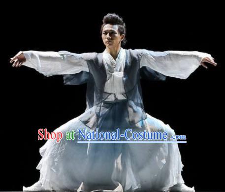 Chinese Traditional Classical Dance Costumes Drama Performance Folk Dance Clothing for Men