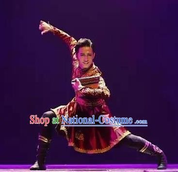 Chinese Traditional Classical Dance Ethnic Costumes Drama Performance Folk Dance Clothing for Men