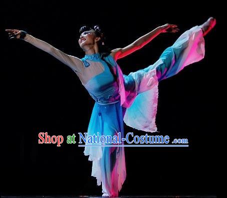 Chinese Traditional Classical Dance Costumes Folk Dance Stage Performance Dress for Women